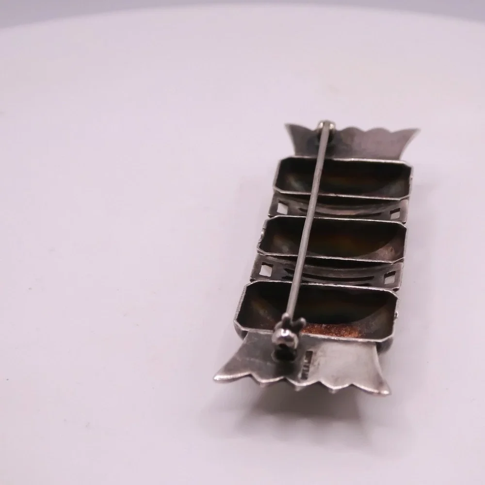 Art Deco Sterling Silver 925 Bar Brooch Pin 2.3